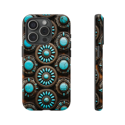 Vintage Navajo Native American Turquoise Concho Phone Case