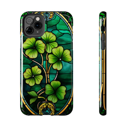 Lucky Charm: Four-Leaf Clover Phone Case | Symbol of Fortune for iPhone Models 11 through 14 Pro Max