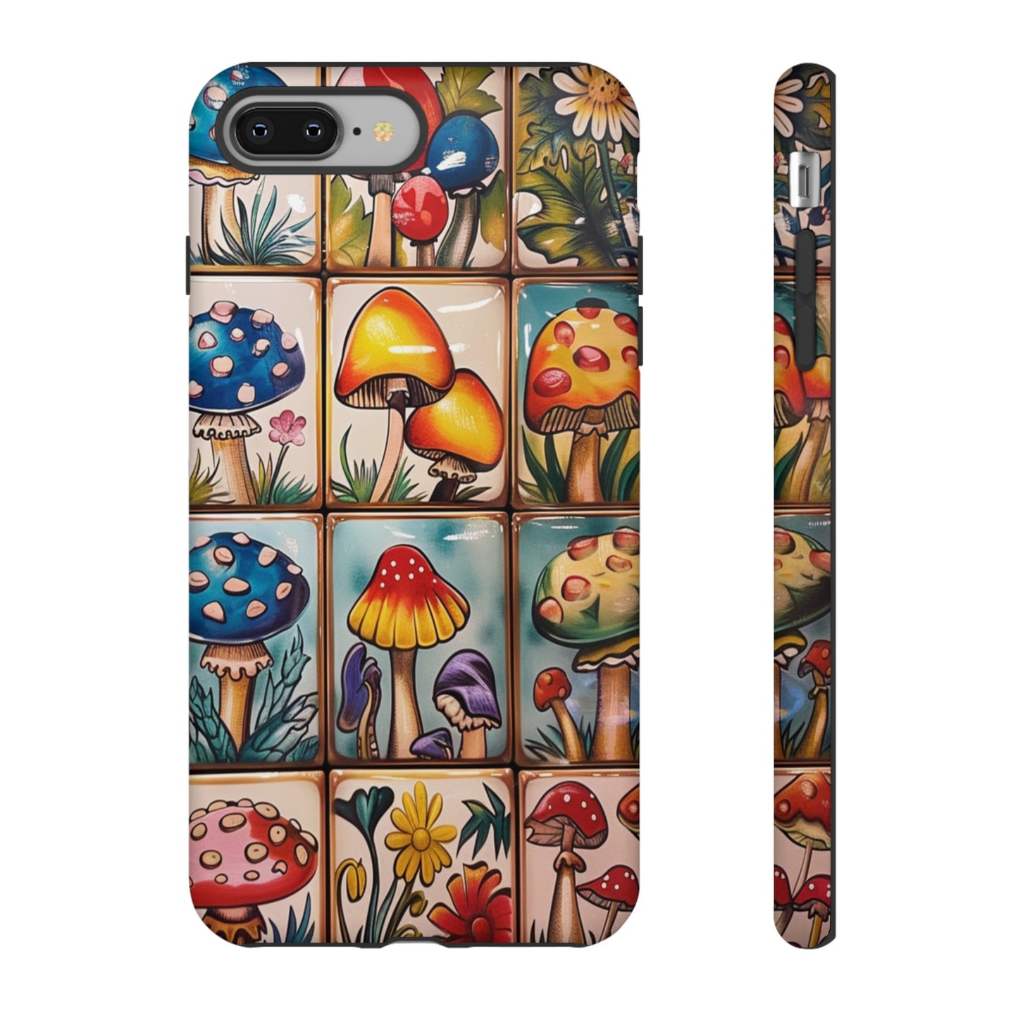 Trippy Magic Mushroom Tile  Abstract Art Phone Case