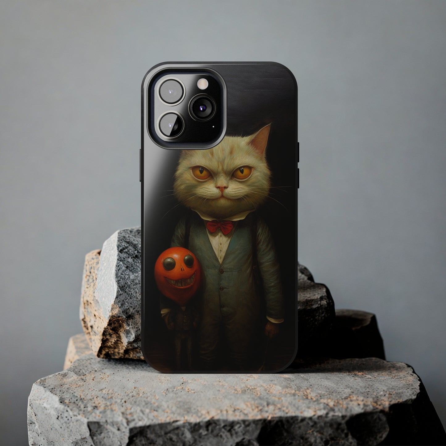 Creepy Spooky Halloween Cat iPhone Case | Dark Academia, Goth