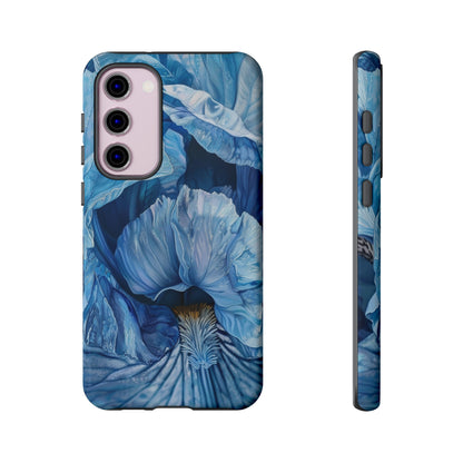 Floral Blue Iris Oil Painting Flower Phone Case