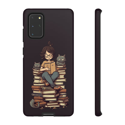 Cats and Books Phone Case