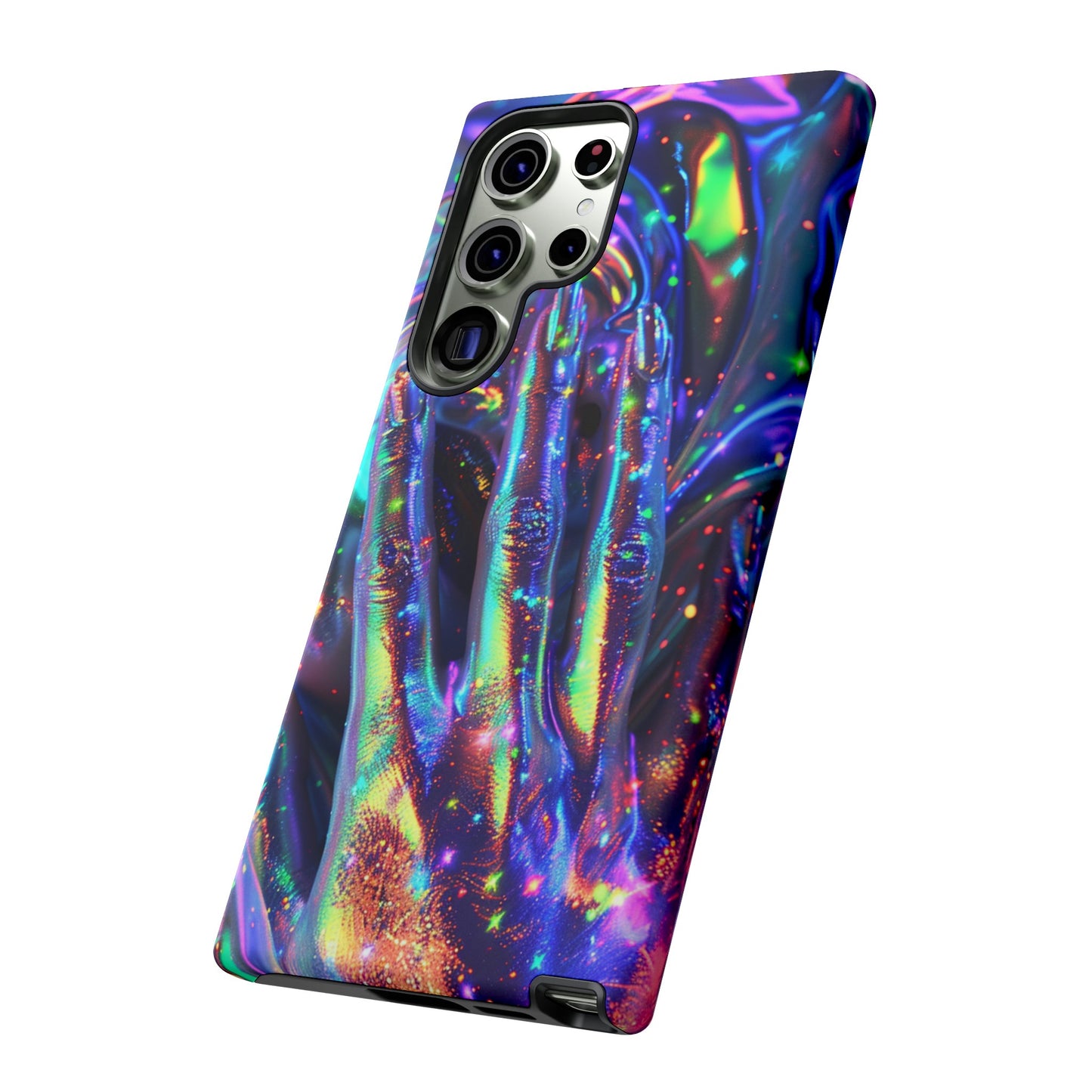 Marbled opalescent Holographic Print Phone Case