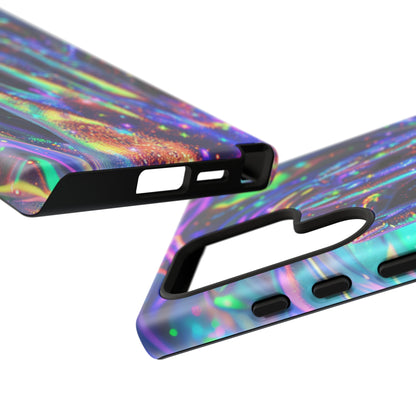 Marbled opalescent Holographic Print Phone Case