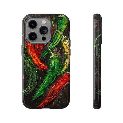 Green and Red Chili Peppers Phone Case