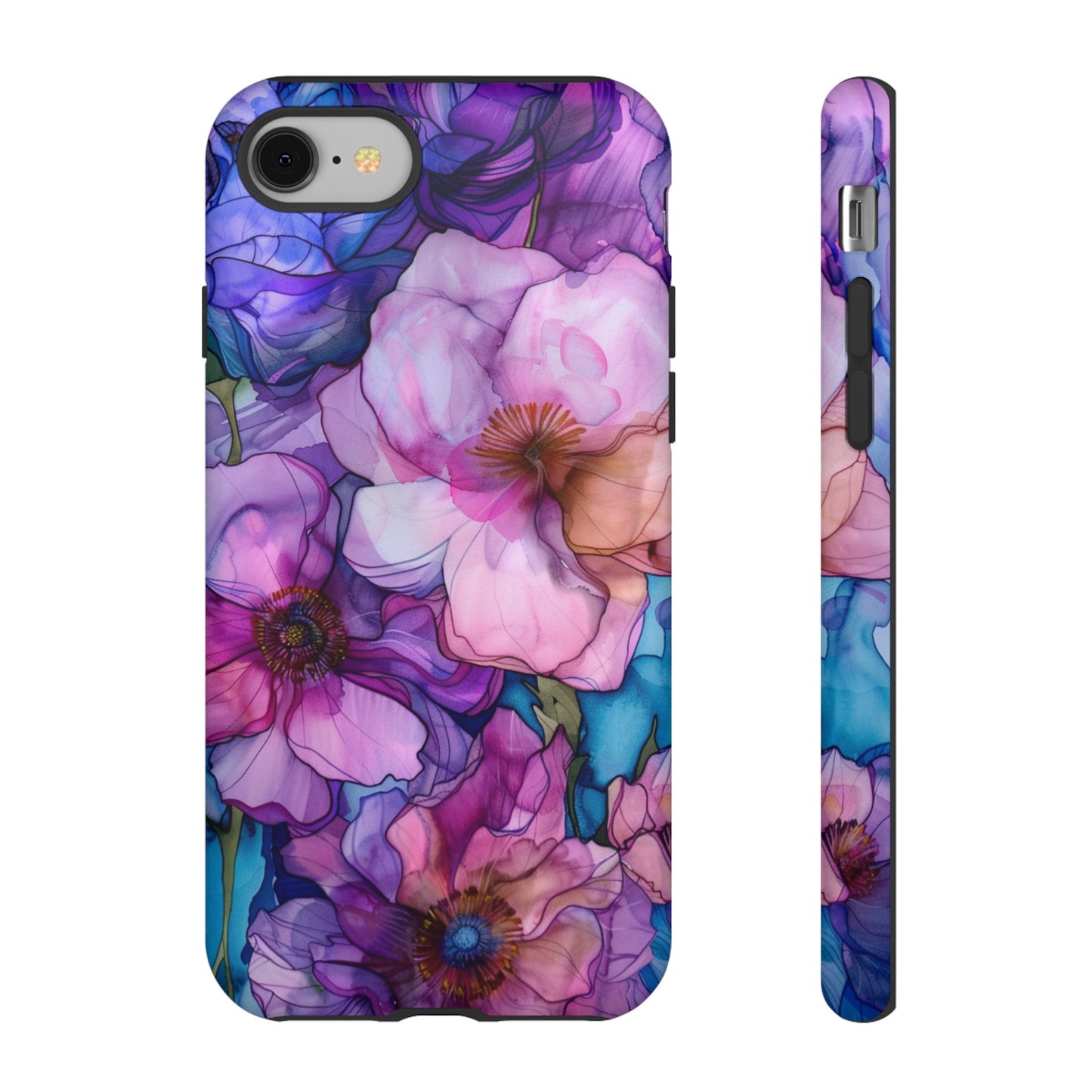 Purple Flower Stained Glass Phone Case