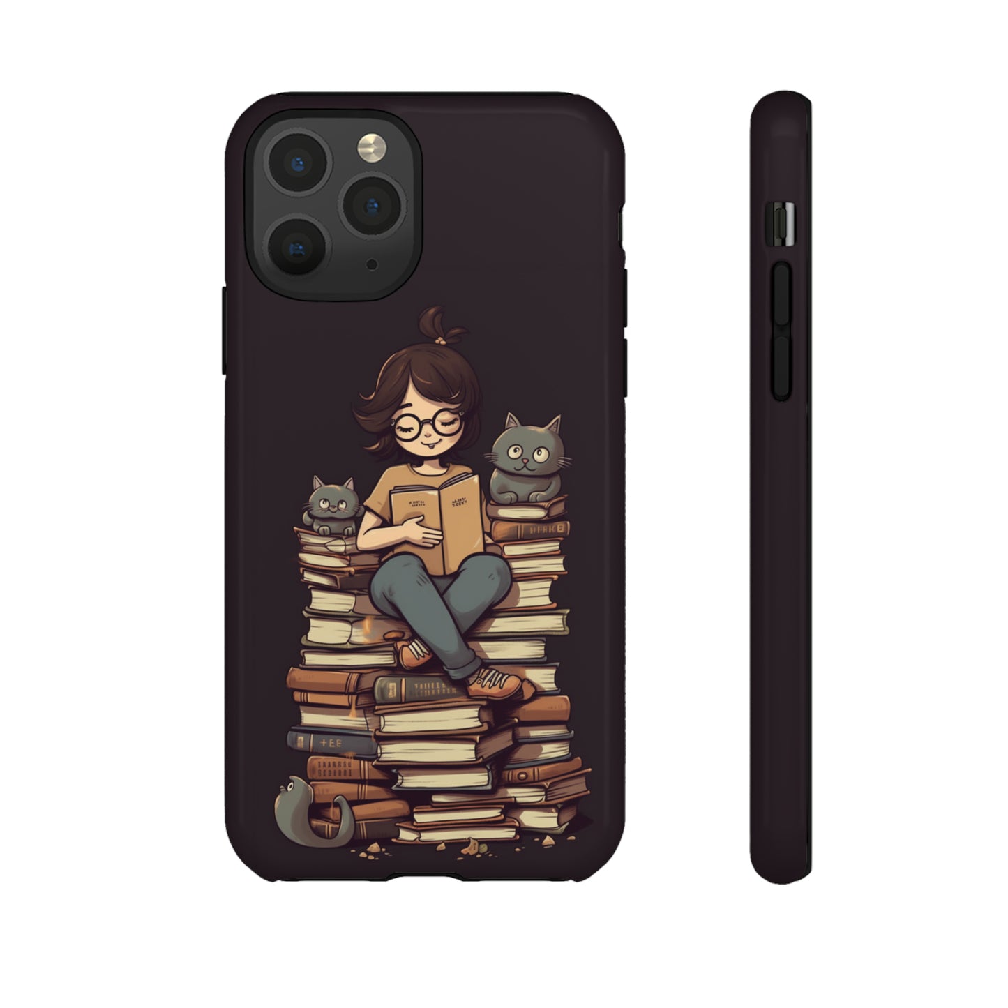 Cats and Books Phone Case