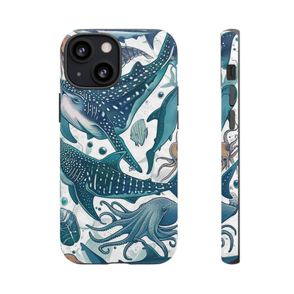 Undersea World Shark, Turtle, Manta Ray Phone Case