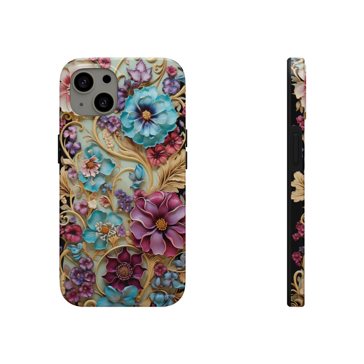 Color Splash Plastic Flower Tough iPhone Case | Vibrant Phone Cover