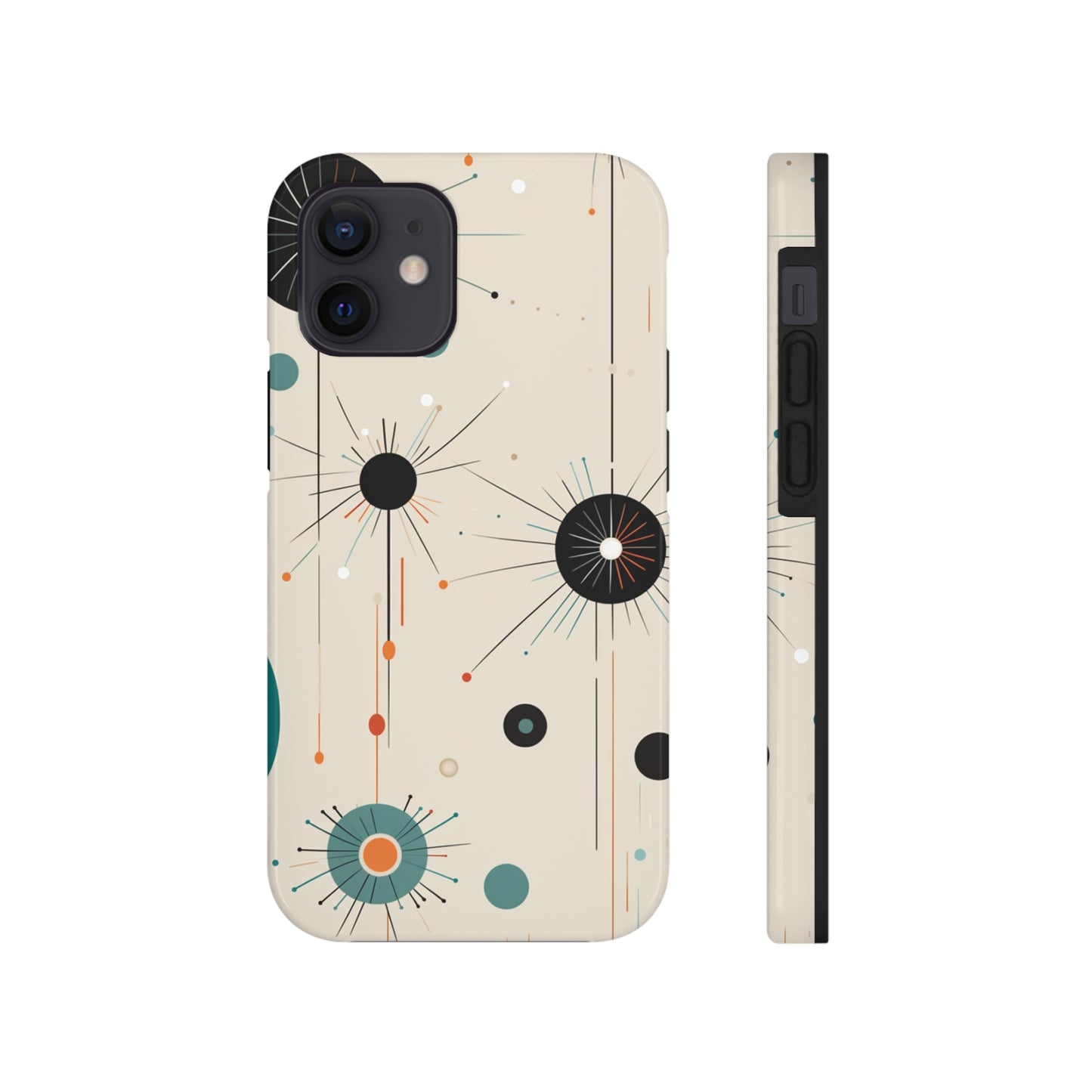 Mid-Century Atomic Age Tough iPhone Case | Retro Phone Cover