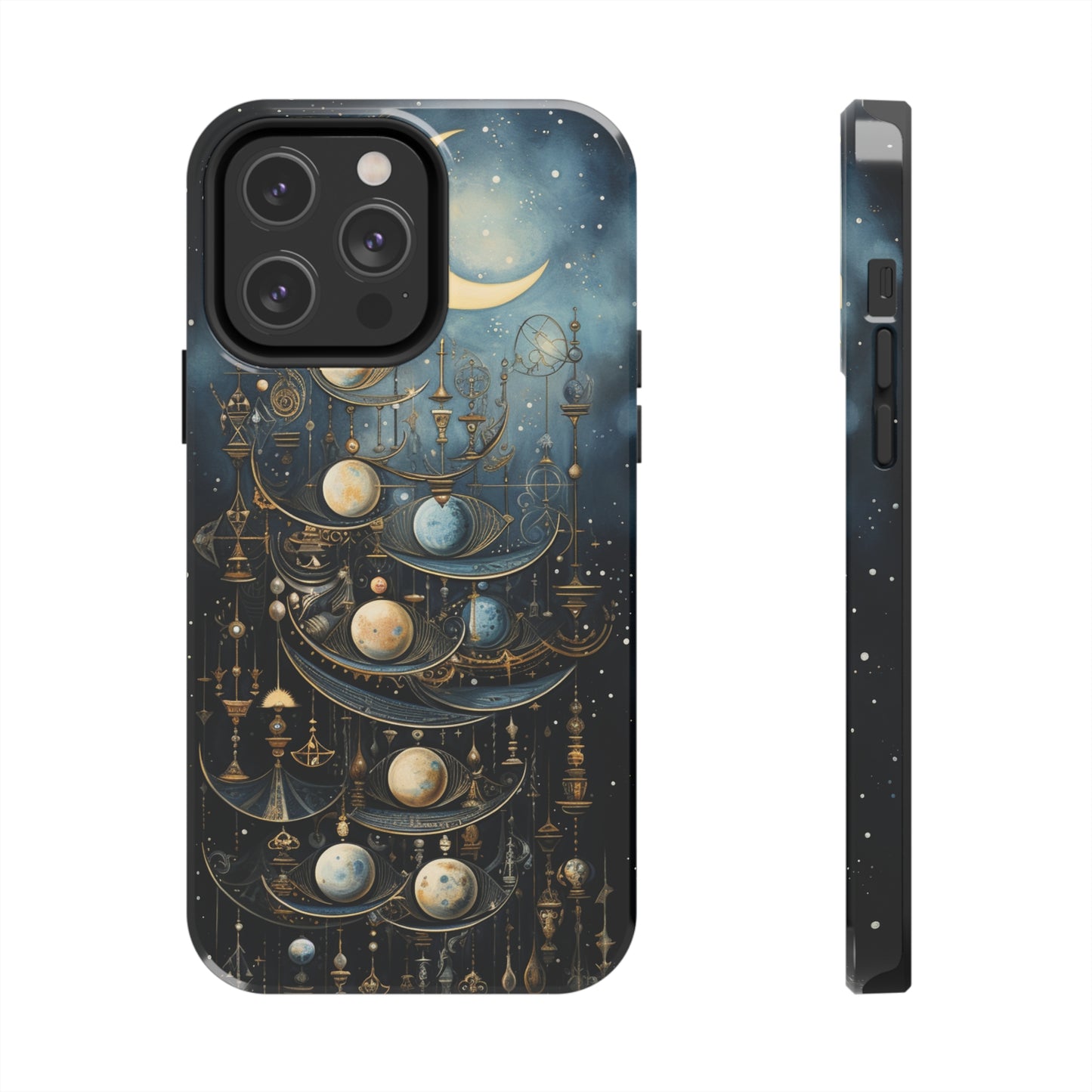 Esoteric Art Nouveau Moon Phases iPhone Case | Embrace the Mystical Beauty of Lunar Transitions