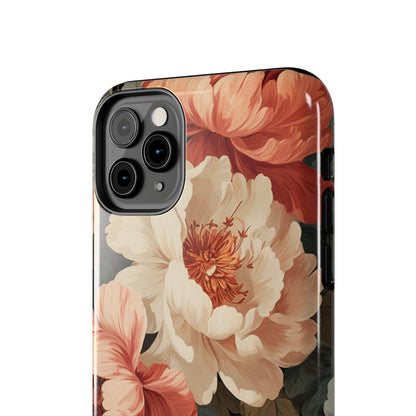 Vintage Floral Aesthetic Phone Tough Case Antique Print for iPhone 14 11 Pro 12 13 XR XS X 7+ 8 Boho Nature Flowers Cottage Core