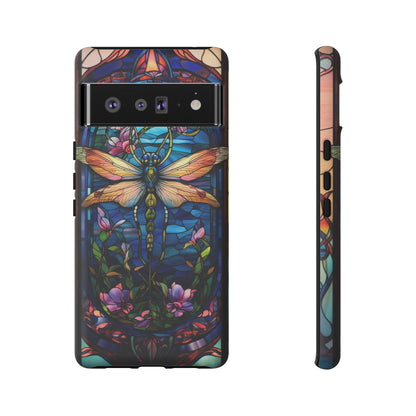 Art Nouveau Stained Glass Dragonfly Phone Case