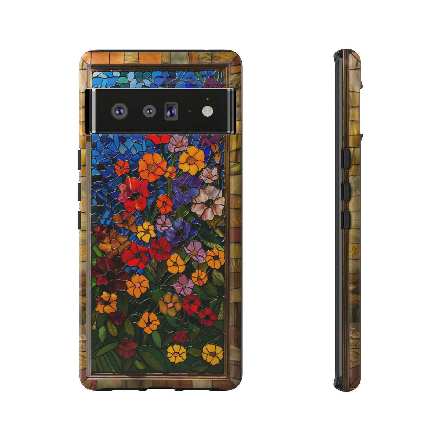 Gustav Klimt Style Flower Garden Painting Phone Case for iPhone 15, 14, Pro Max, 13, 12 & Samsung Galaxy S23, S22, S21, Google Pixel