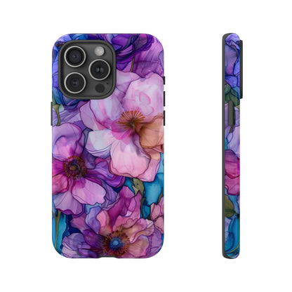 Purple Flower Stained Glass Phone Case