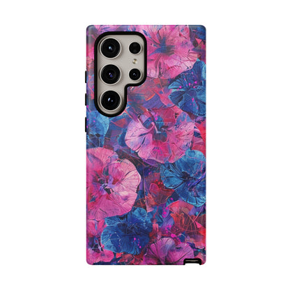 Magenta and Blue Color Floral Explosion Phone Case