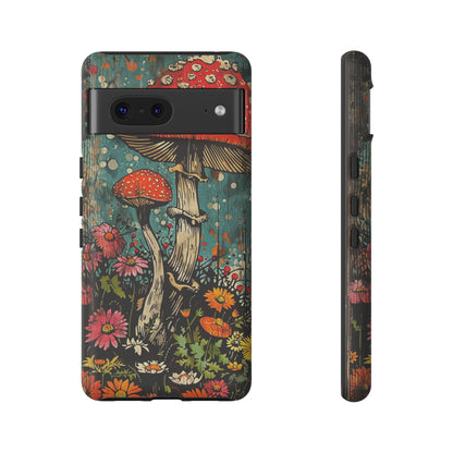 Trippy Magic Mushroom Retro Art Phone Case