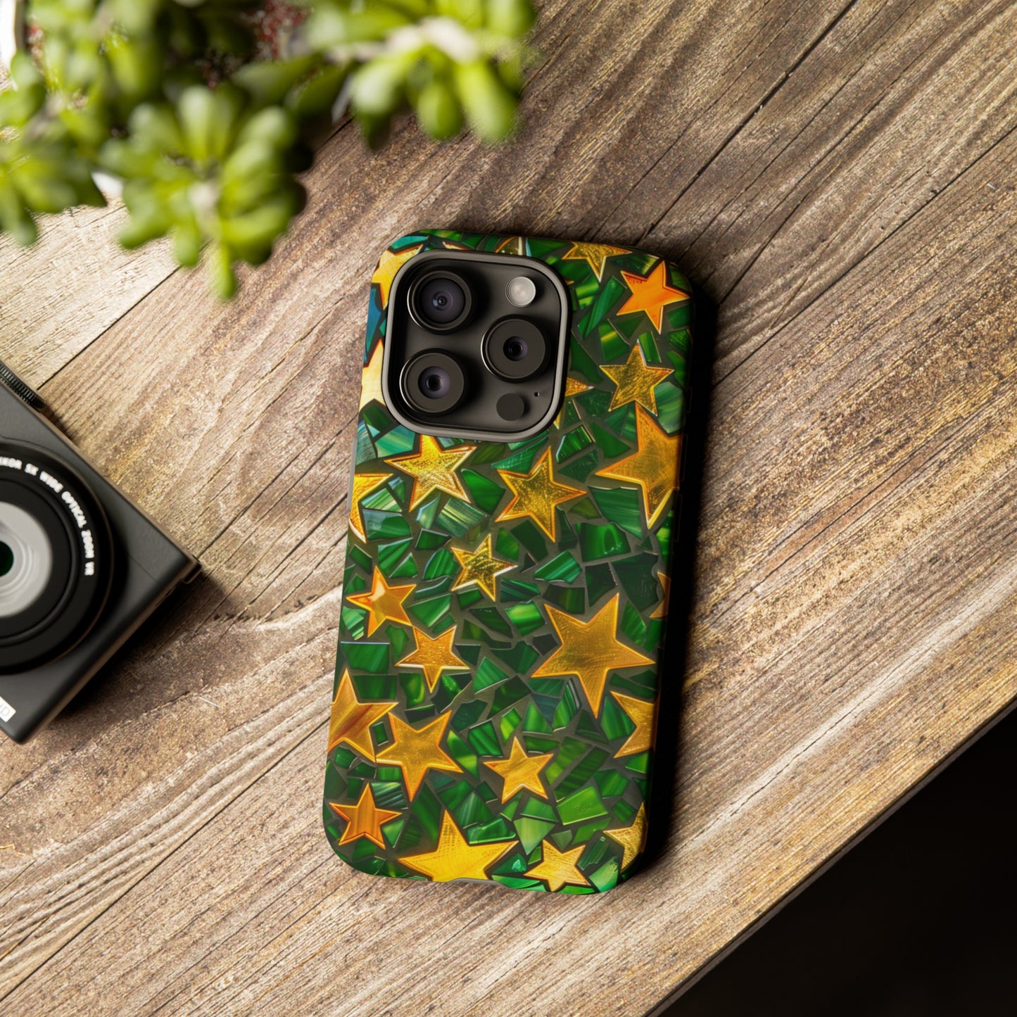 Green Celestial Stained Glass Mosaic Phone Case