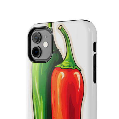 Green or Red Hot Chiles iPhone Case | New Mexico Fiery Flavors for Spice Lovers