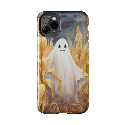 Ghost of Halloween Fall Pumpkins iPhone Case | Embrace the Spooky Autumn Vibes