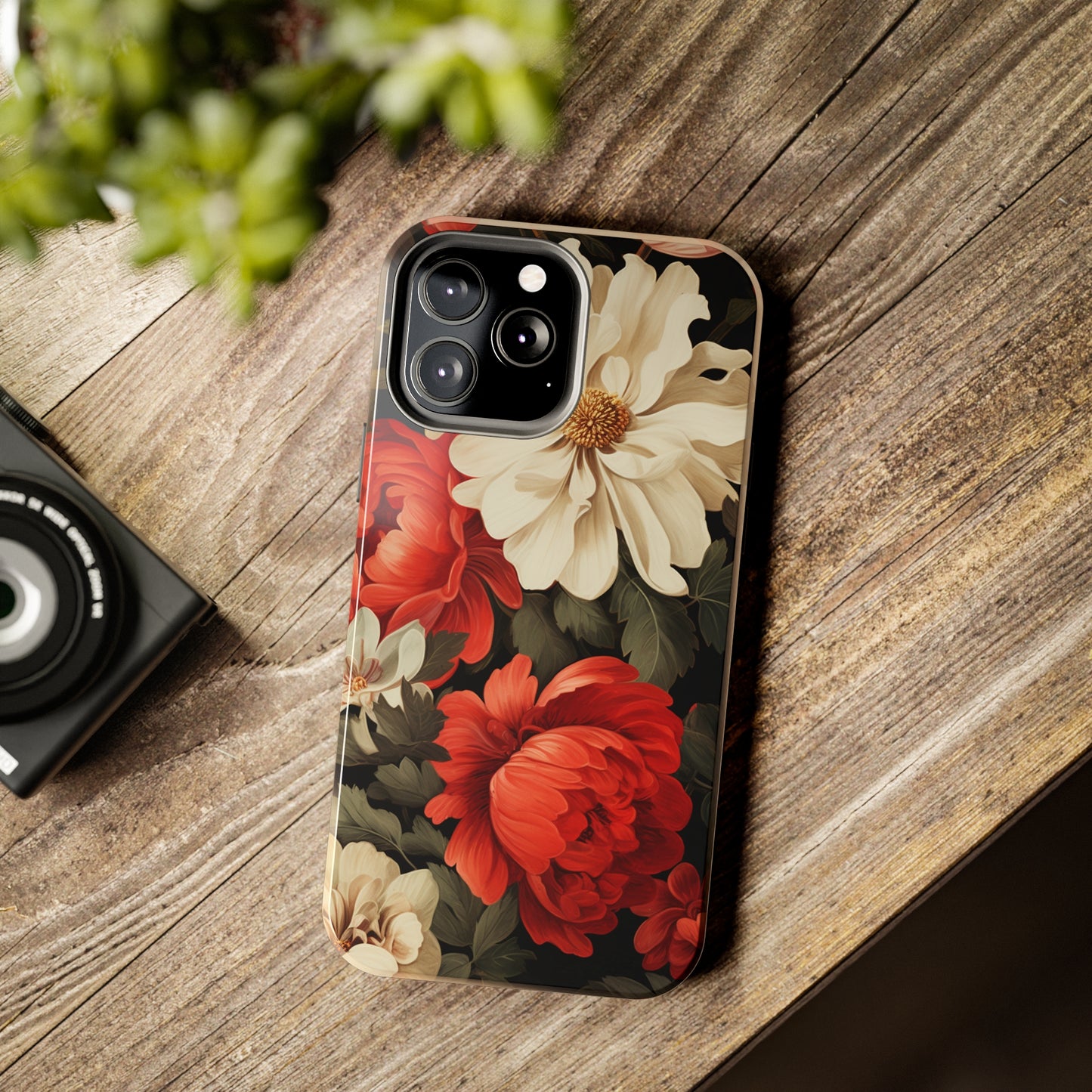 Vintage Floral Aesthetic Phone Tough Case Antique Print for iPhone 14 11 Pro 12 13 XR XS X 7+ 8 Boho Nature Flowers Cottage Core