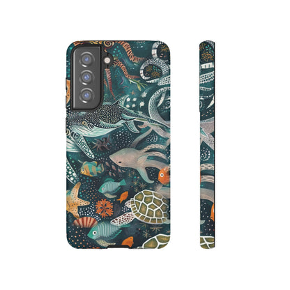 Undersea World Shark, Turtle, Manta Ray Phone Case