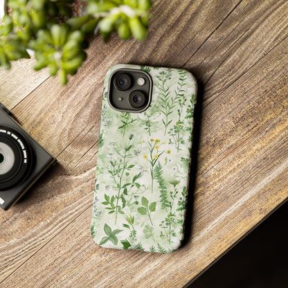 Floral Sage Green Wildflower Phone Case