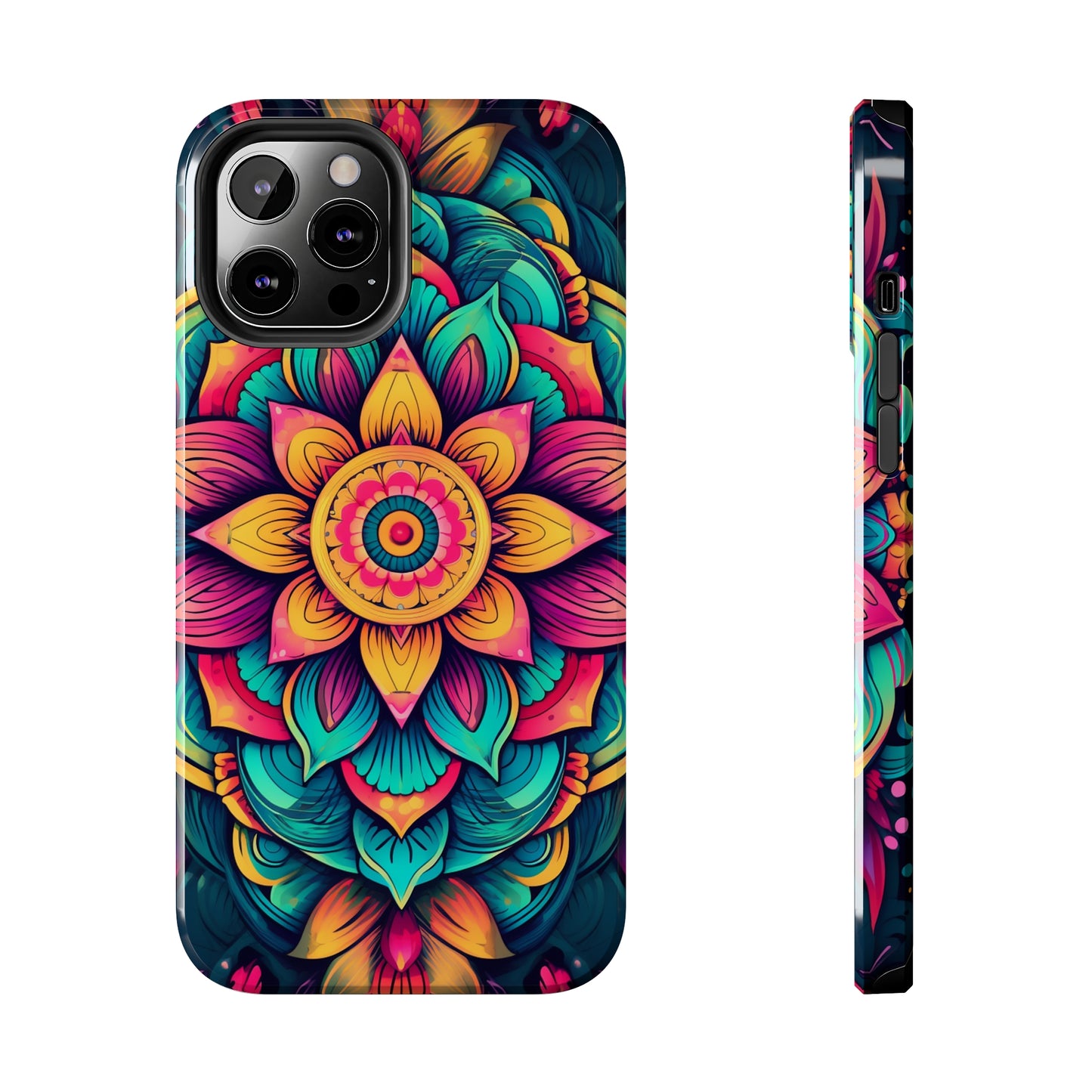 Cosmic Harmony: Rainbow Mandala | Spiritual Symmetry iPhone Case