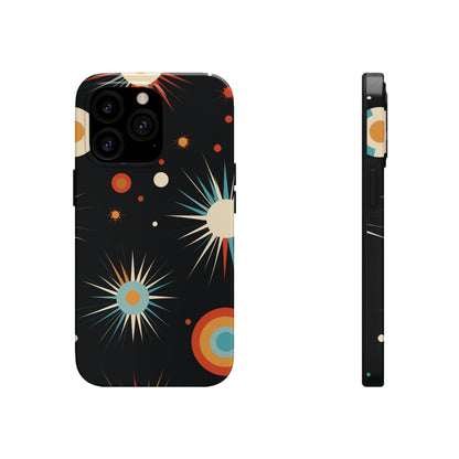 Mid-Century Atomic Age Tough iPhone Case | Retro Phone Cover