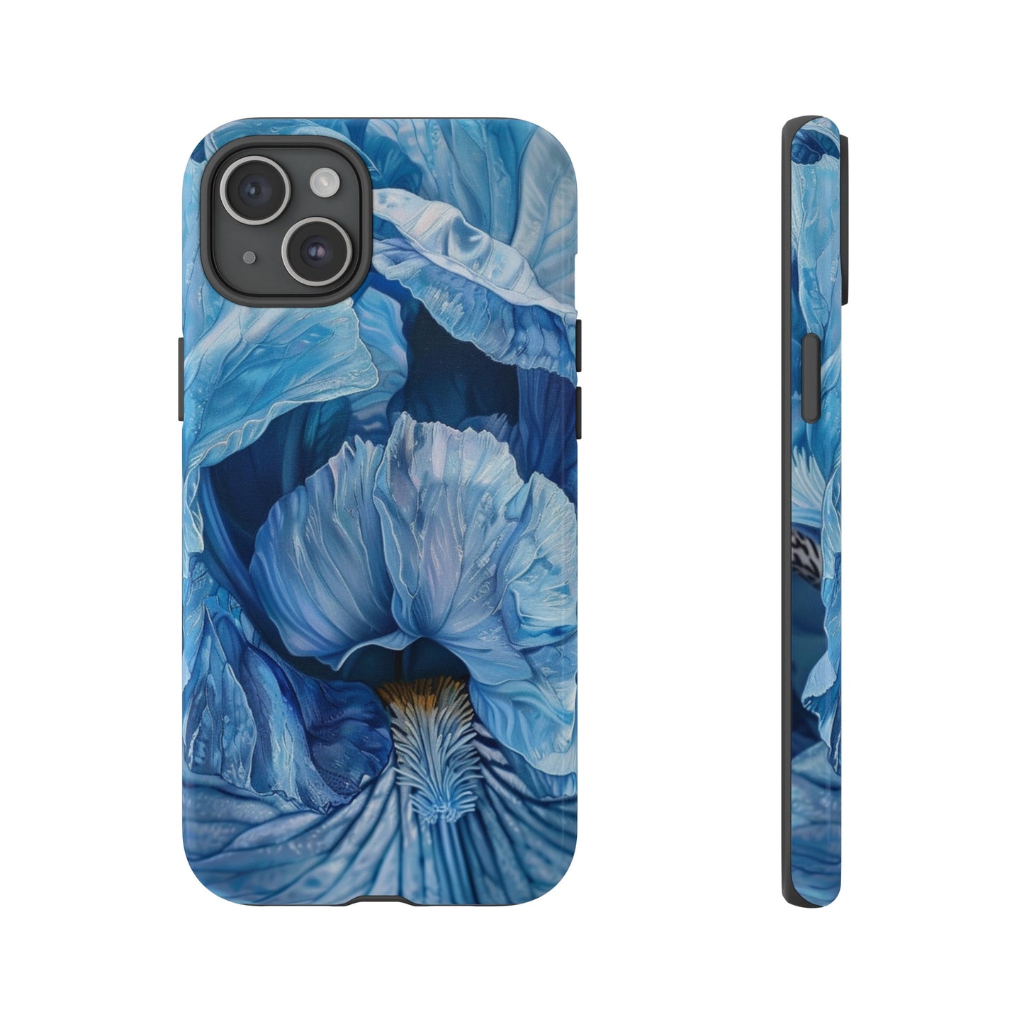 Floral Blue Iris Oil Painting Flower Phone Case