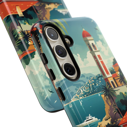 Midcentury French Riviera Landscape Painting Phone Case