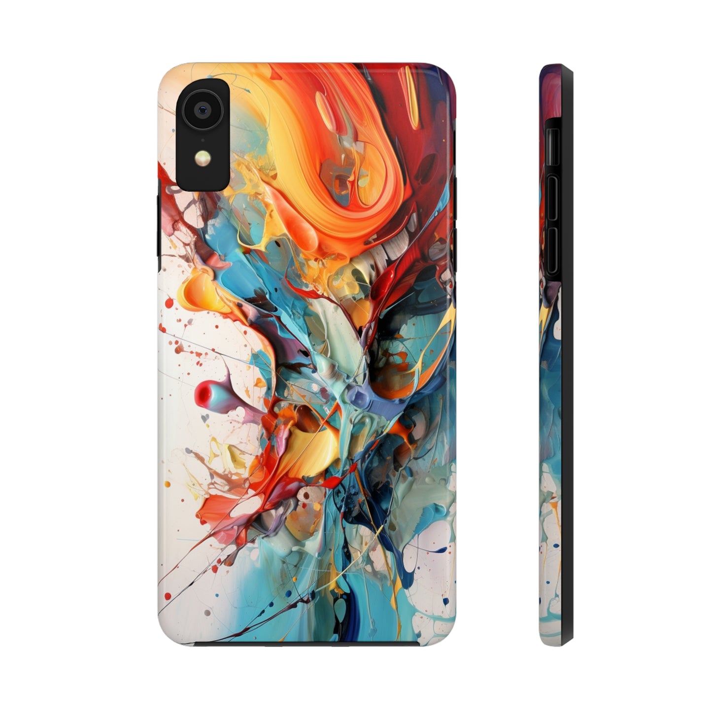 Abstract Color Splash iPhone Tough Case | Boldly Express Your Style with Enhanced Protection