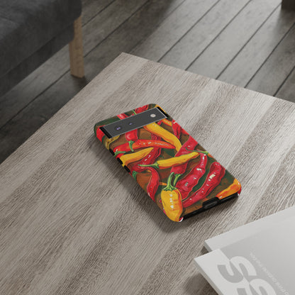 Yellow and Red Chili Peppers Phone Case