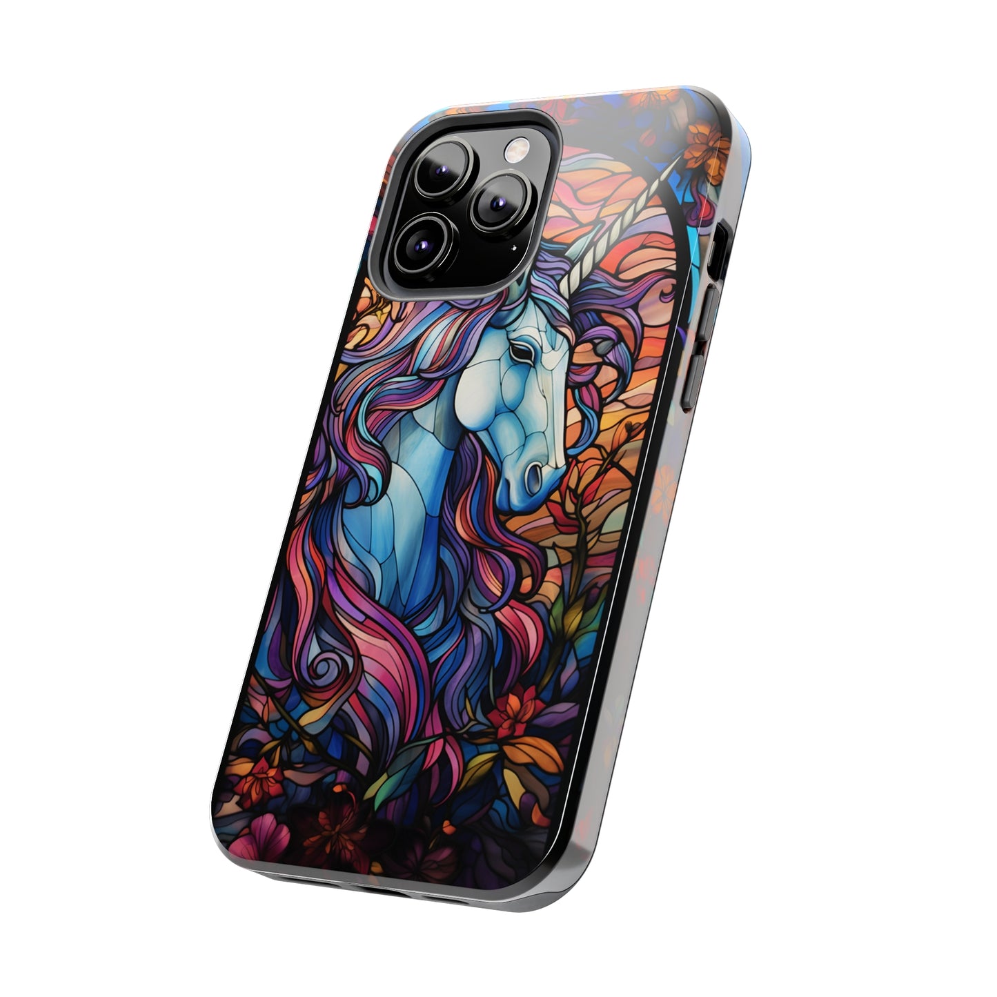 Unicorn Stained Glass iPhone Case | Mythical Beauty and Device Protection