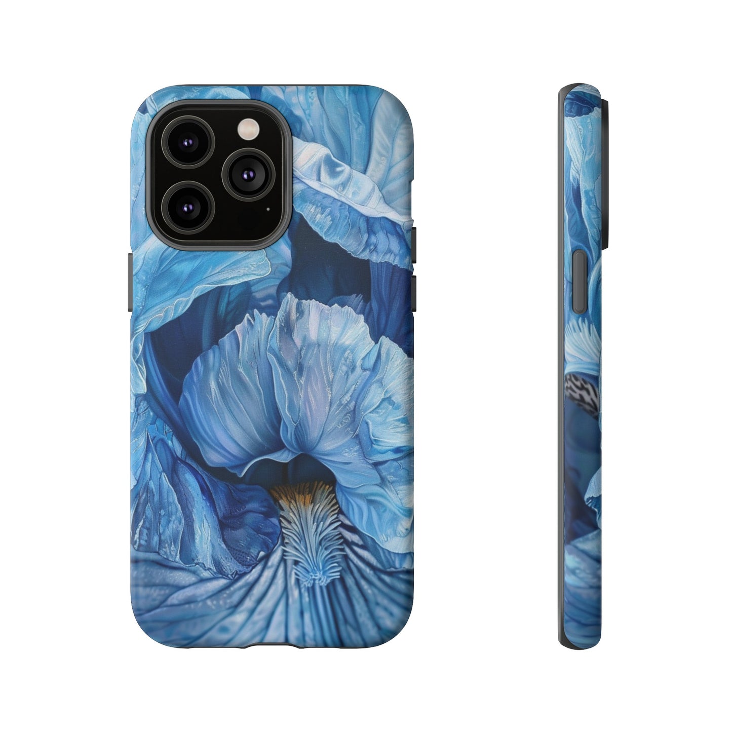 Floral Blue Iris Oil Painting Flower Phone Case