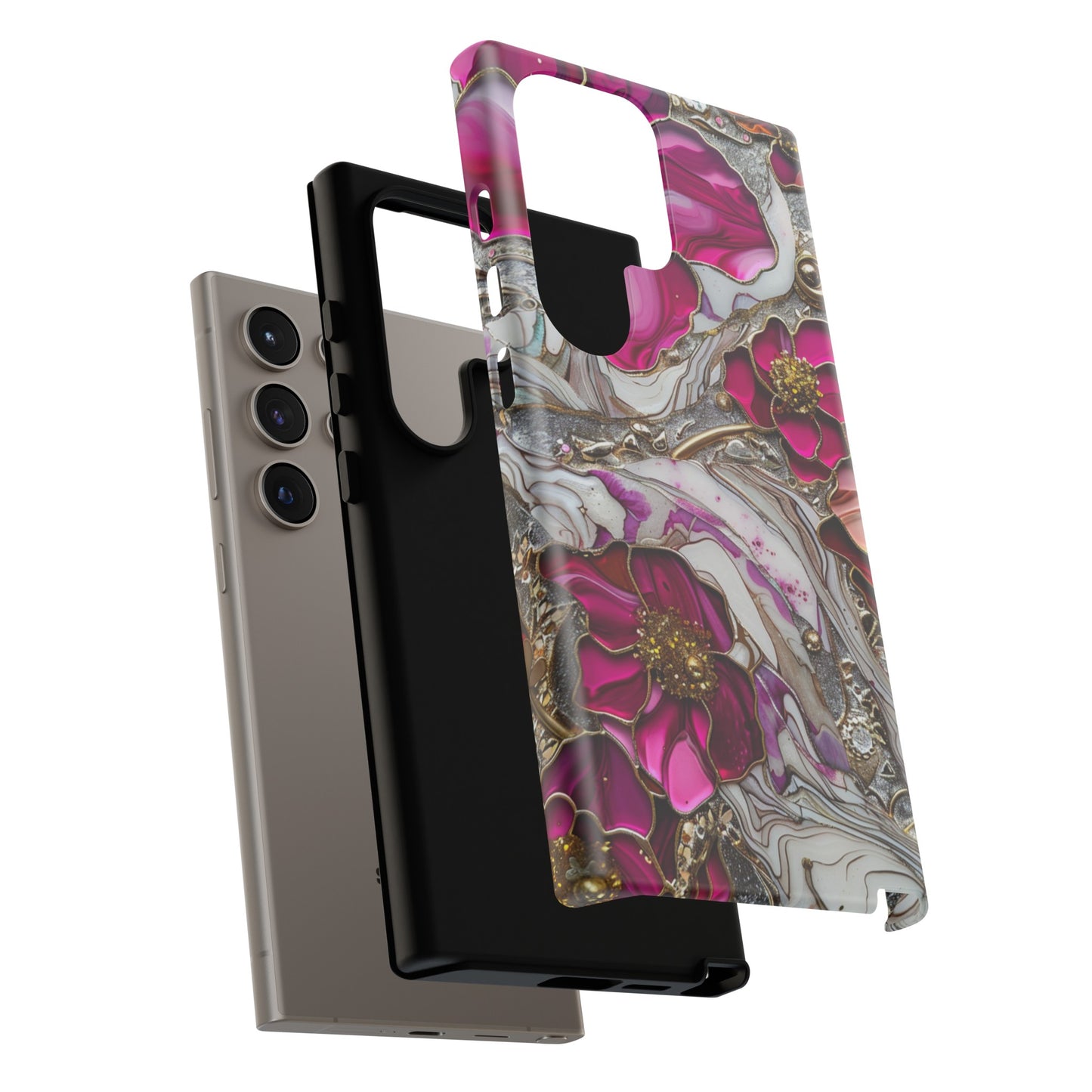 Stained Glass Magenta Floral Paisley Explosion Phone Case