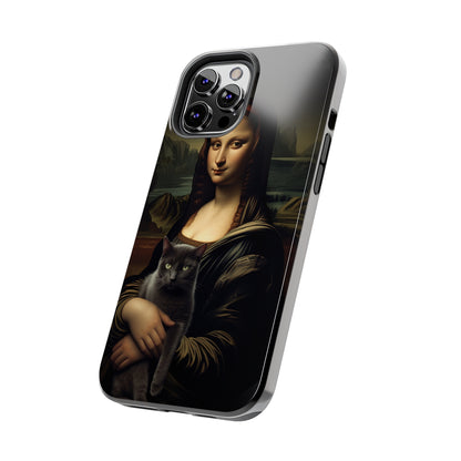 Mona Lisa with Cat iPhone Case | Art Phone Cases