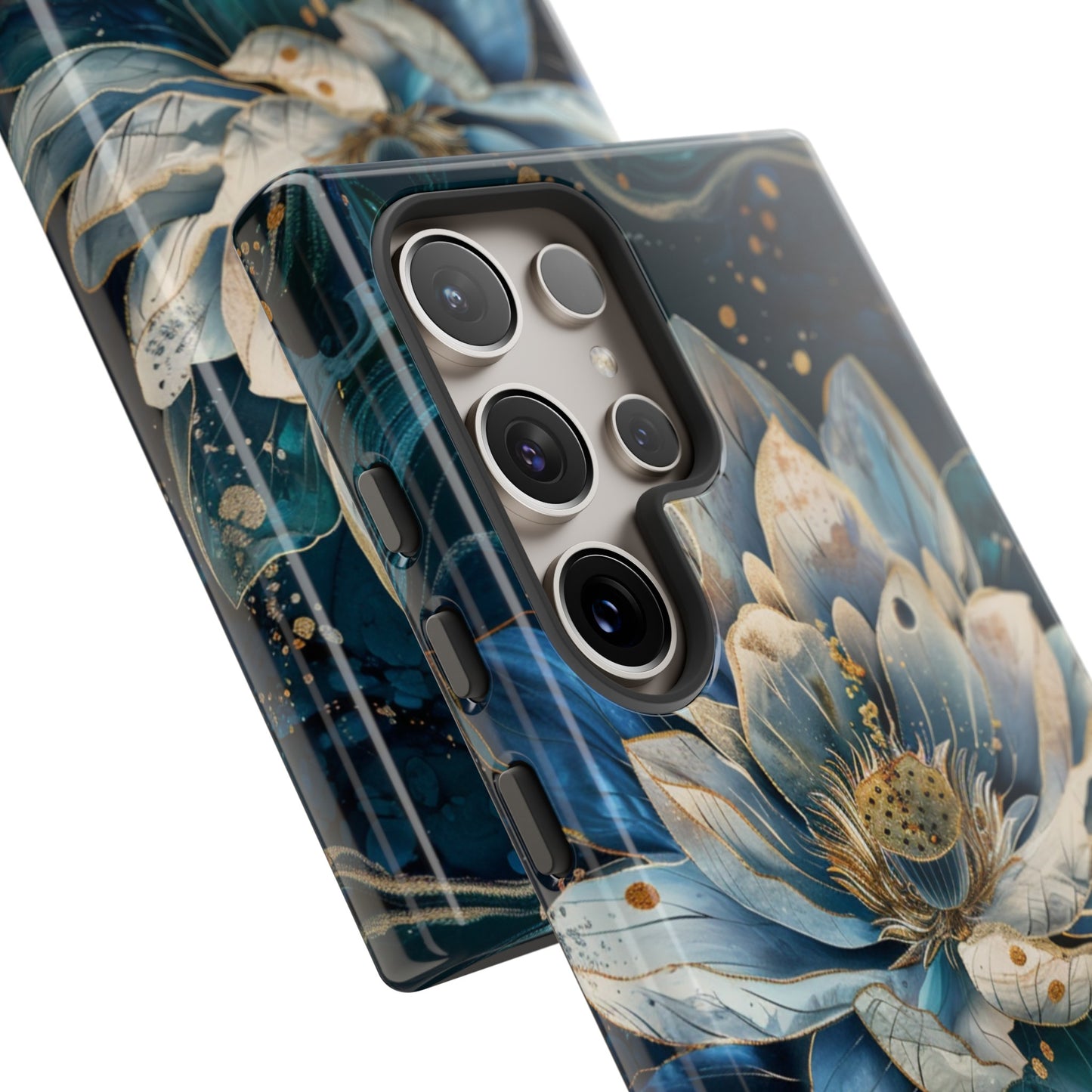 Zen Stained Glass Lotus Floral Design Phone Case