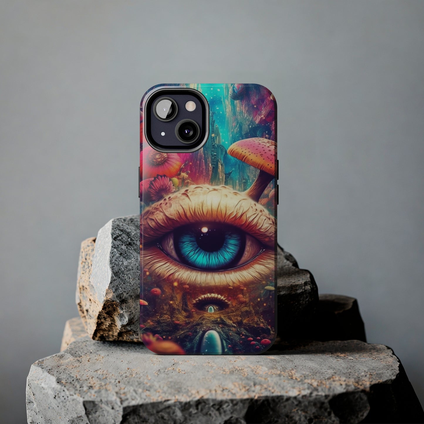 Eye of the Mushroom Psychedelic Art iPhone Case | Embrace the Trippy Enigma