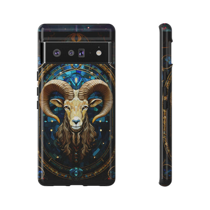 Aries Astrology Stained Glass Design Phone Case