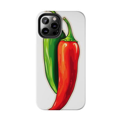 Green or Red Hot Chiles iPhone Case | New Mexico Fiery Flavors for Spice Lovers