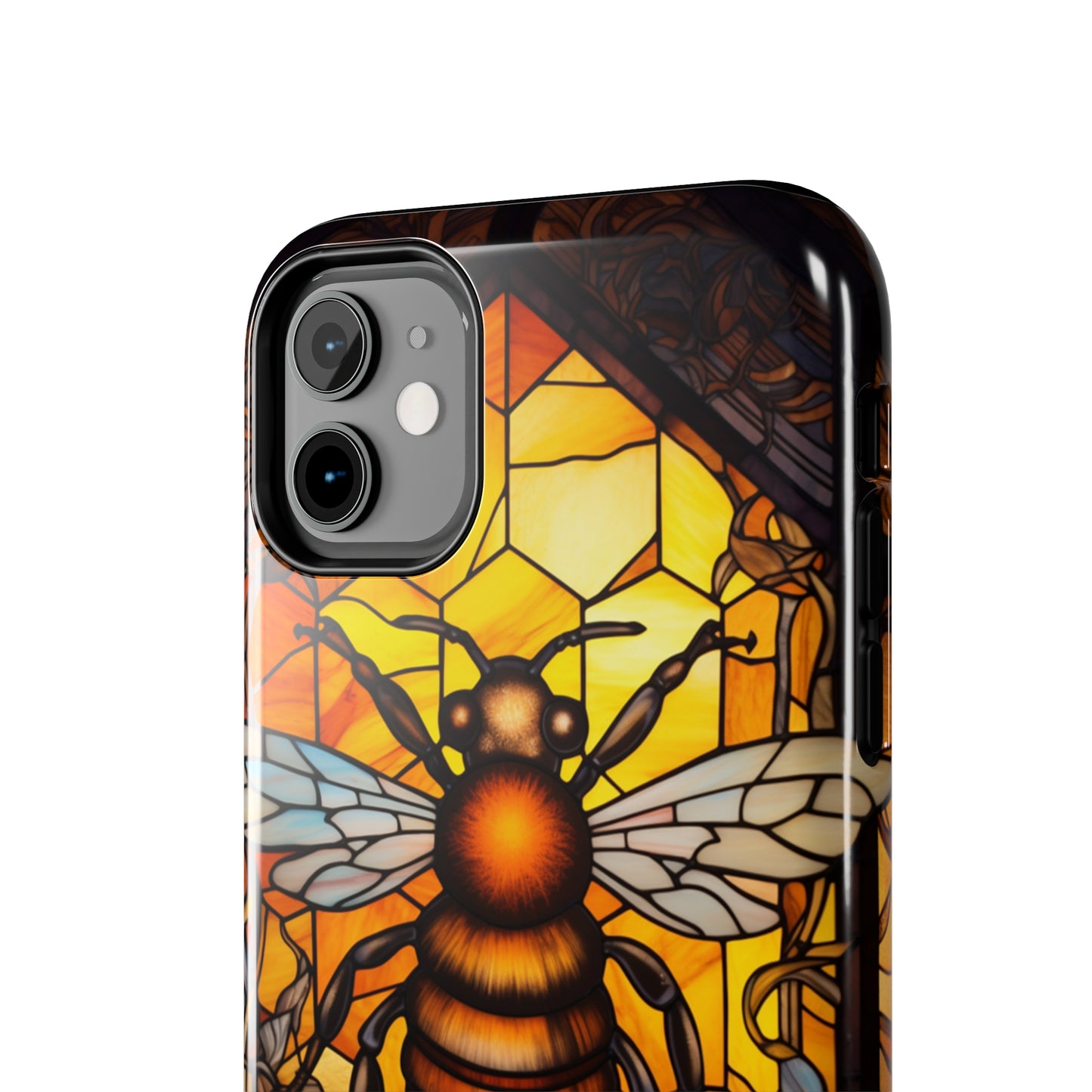 Stained glass Honey Bee iPhone Case | Embrace the Sweetness of Nature's Workers