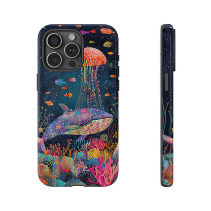 Whale Shark, Turtle, Jellyfish Phone Case