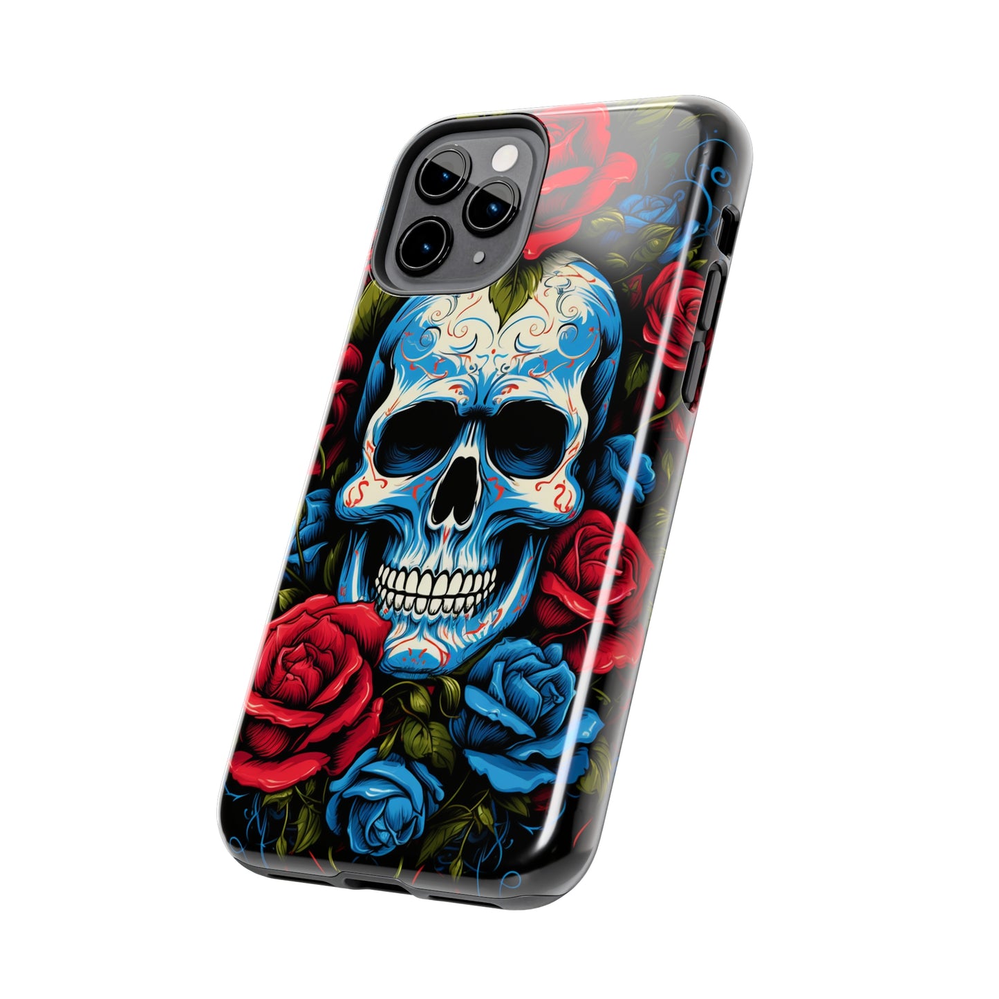 Skull and Roses iPhone Case | Edgy Elegance and Timeless Beauty