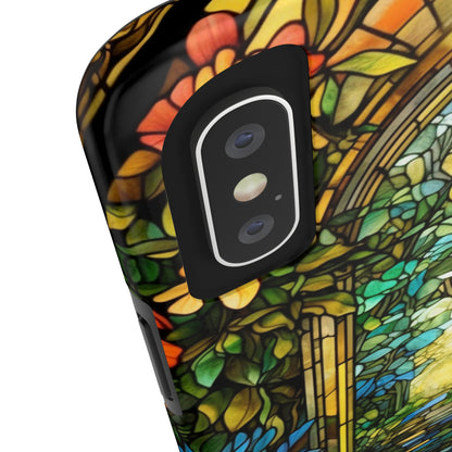 Secret Garden Stained Glass iPhone Tough Case | Unveil the Beauty of Nature with Reliable Protection