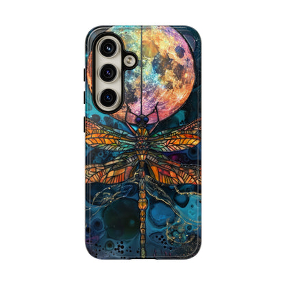 Full Moon Stained Glass Dragonfly Phone Cover