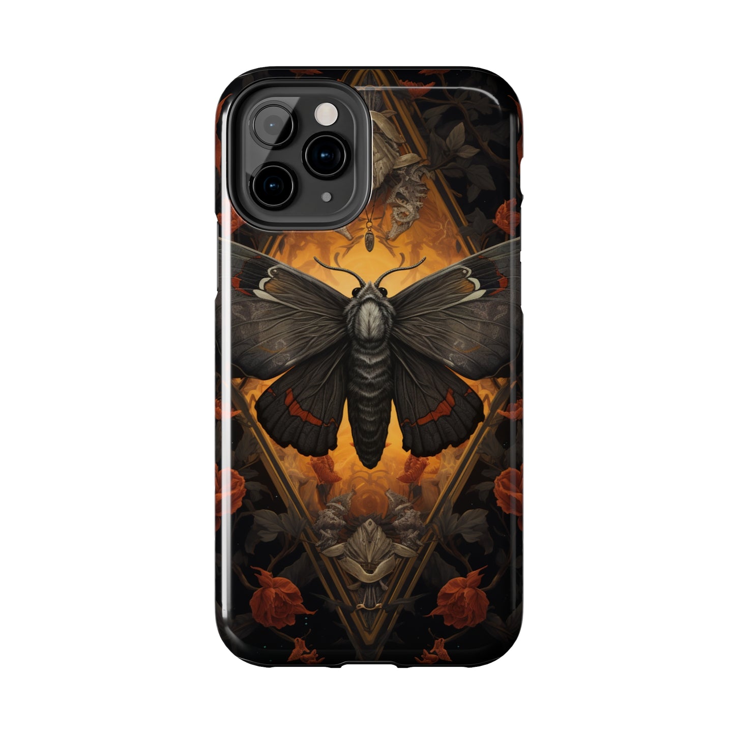 iPhone Case | Lost in Thought: Dark Academia Moth iPhone Tough Case