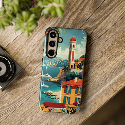 Midcentury French Riviera Landscape Painting Phone Case