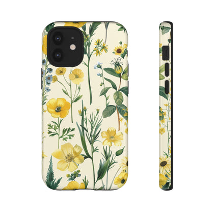 Floral Sage Yellow Wildflower Phone Case