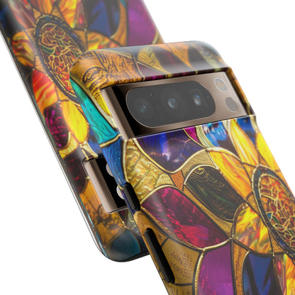 Cosmic Stained Glass Mandala Phone Case